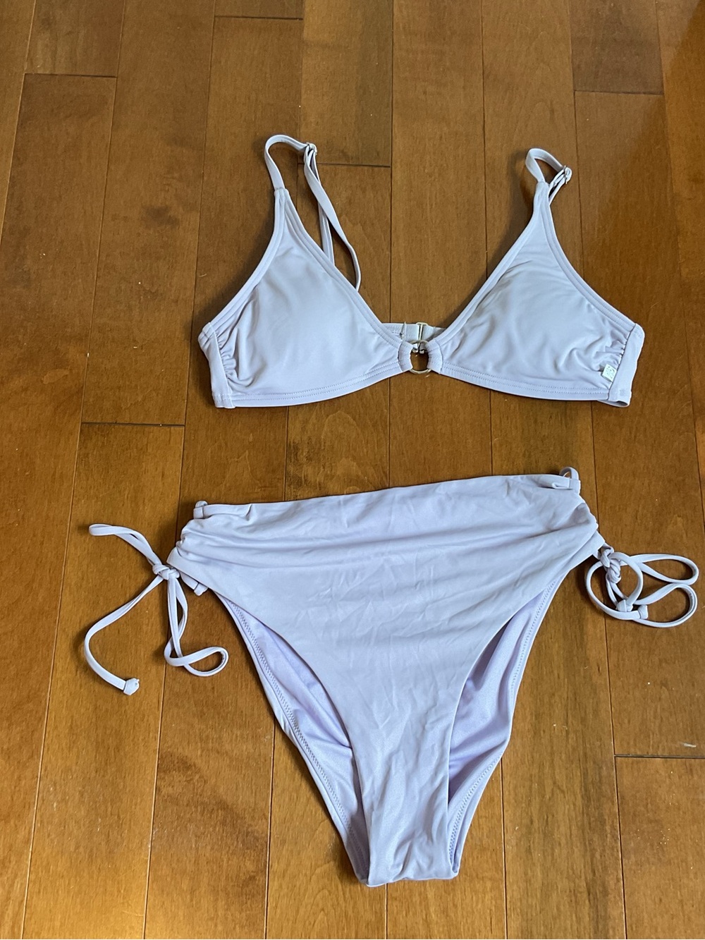 La Vie En Rose Light Lilac Bikini Set with Ring Detail